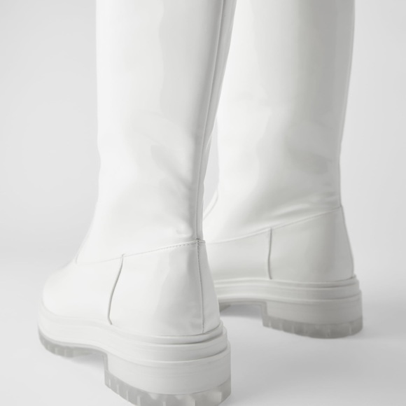 Zara white rain boots with transparent lug soles - Picture 4 of 5